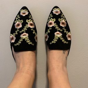 Franco Sarto Floral Embroidered Mule